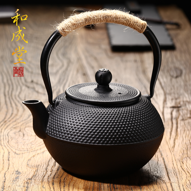 和成堂 铸铁壶无涂层 铁茶壶日本南部生铁壶茶具烧水煮茶老铁壶